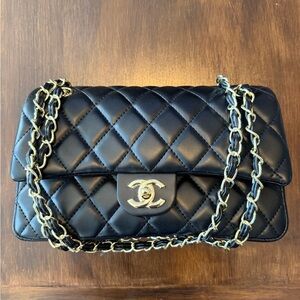 Black Double Flap Quilted Bag
